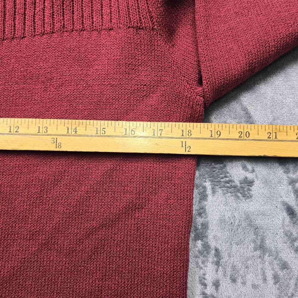 St. John Vintage Red Knit Sweater Pleated Skirt Set Medium - Picture 7 of 16